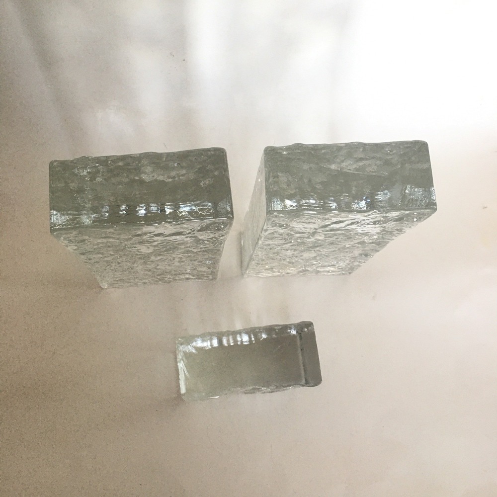 Modern Textured Glass Decor Glass Blocks Transparent Ice Crystal Textural Glass - Picture 5 of 13